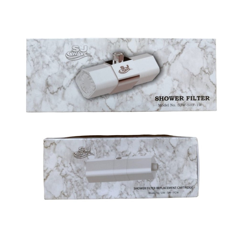 SJ Wave Bathroom Shower Water Filter SJW-SHF-1W with extra Filter